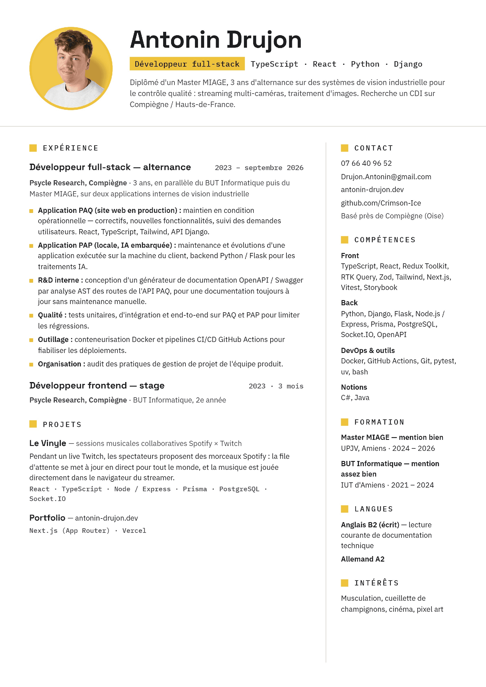 CV Antonin Drujon